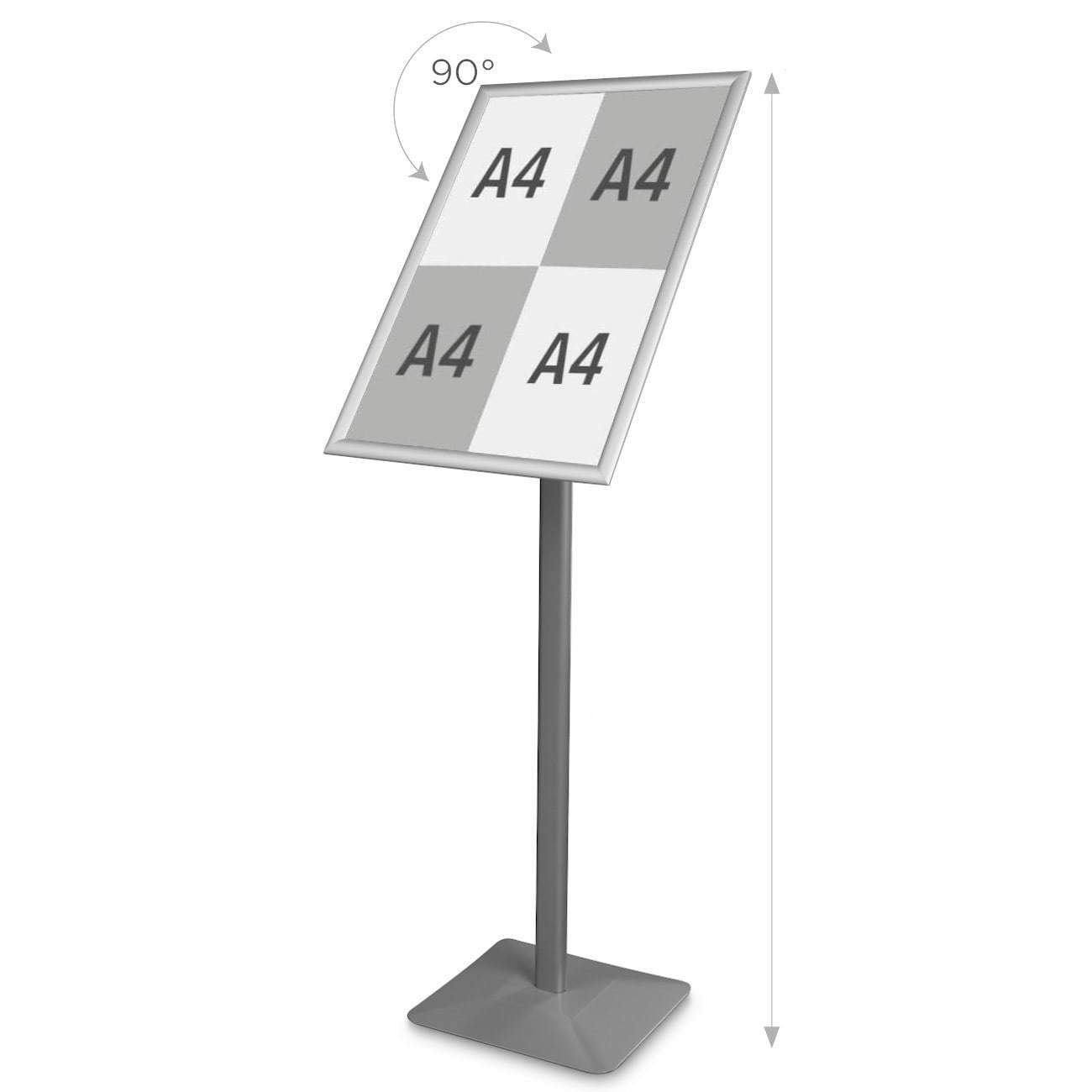 Stojak informacyjny na menu - A2, srebrny