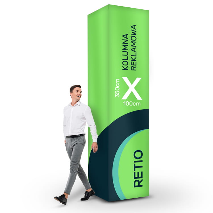 Kolumna reklamowa 350 x 100 cm z nadrukiem