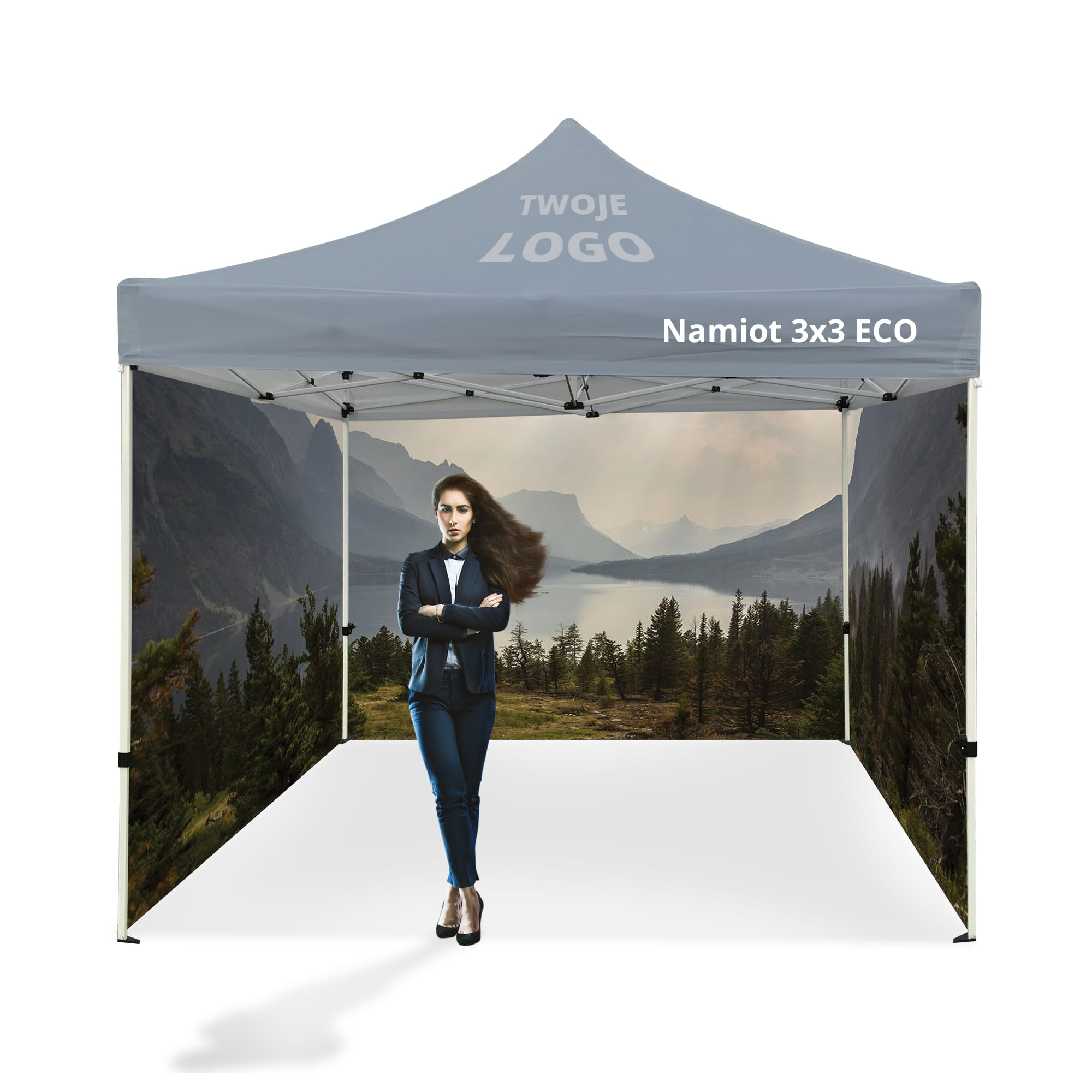 Namiot 3x3 m eco z nadrukiem indywidualnym
