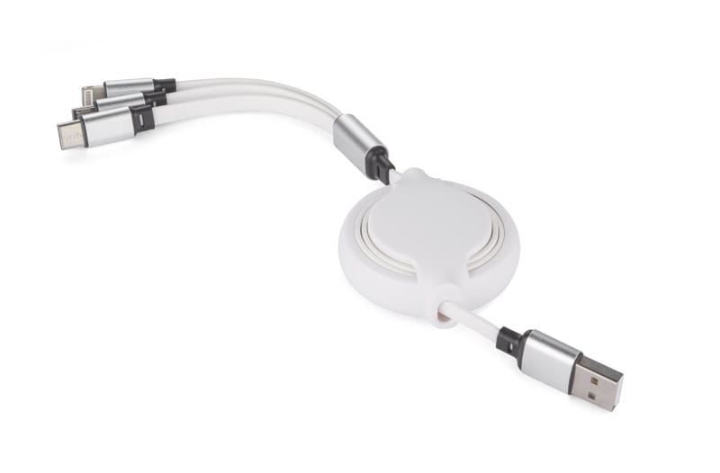 Kabel USB 3 W 1 BALJO biały