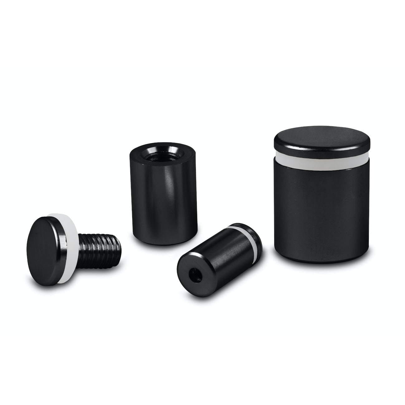Dystans montażowy 25mm Ø Aluminium Czarny Mat 25x25