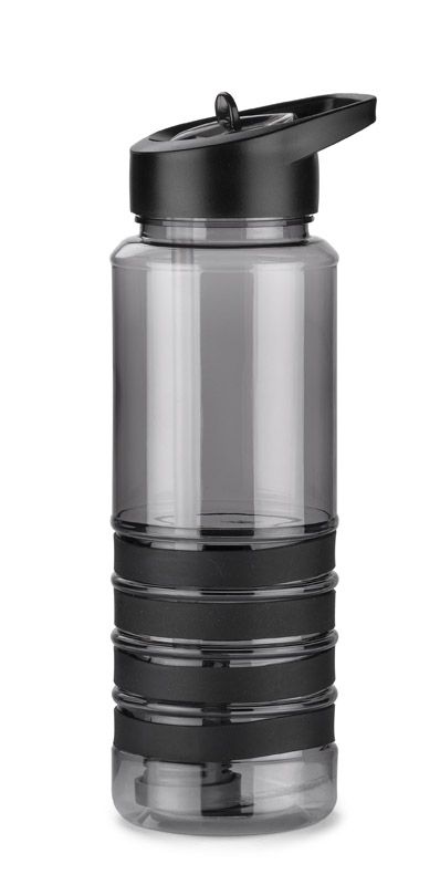 Bidon z filtrem węglowym KIVI 700 ml czarny z logo