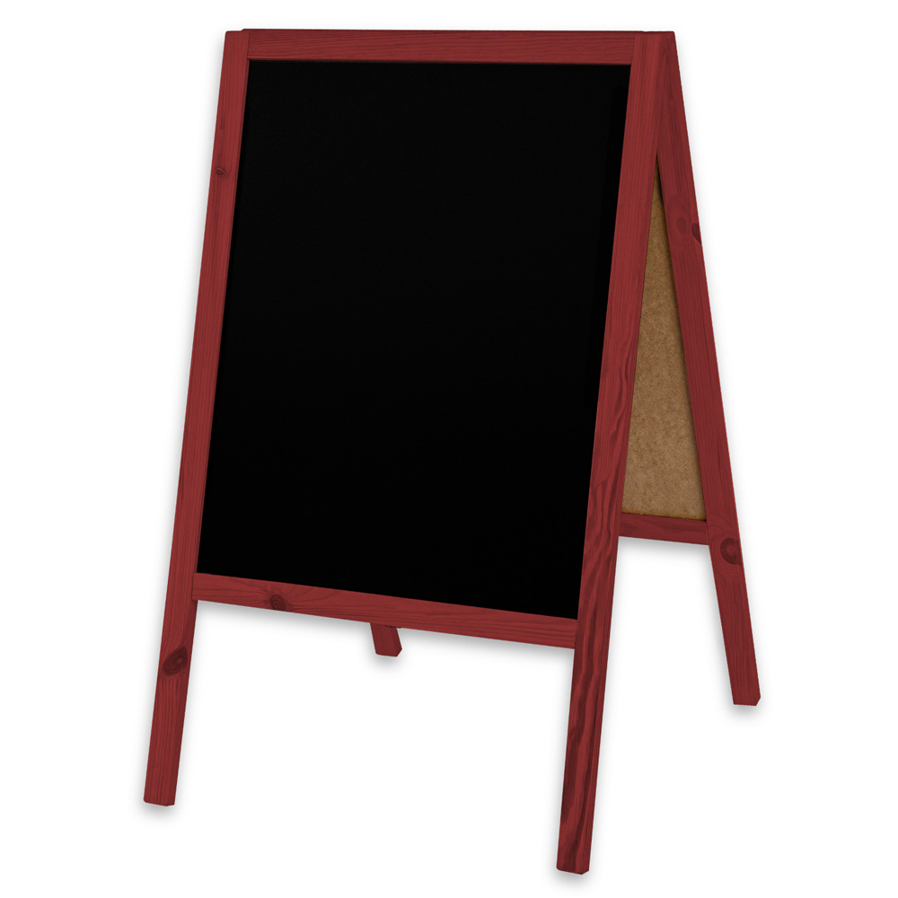 Dwustronny drewniany potykacz kredowy (60 x 100 cm)