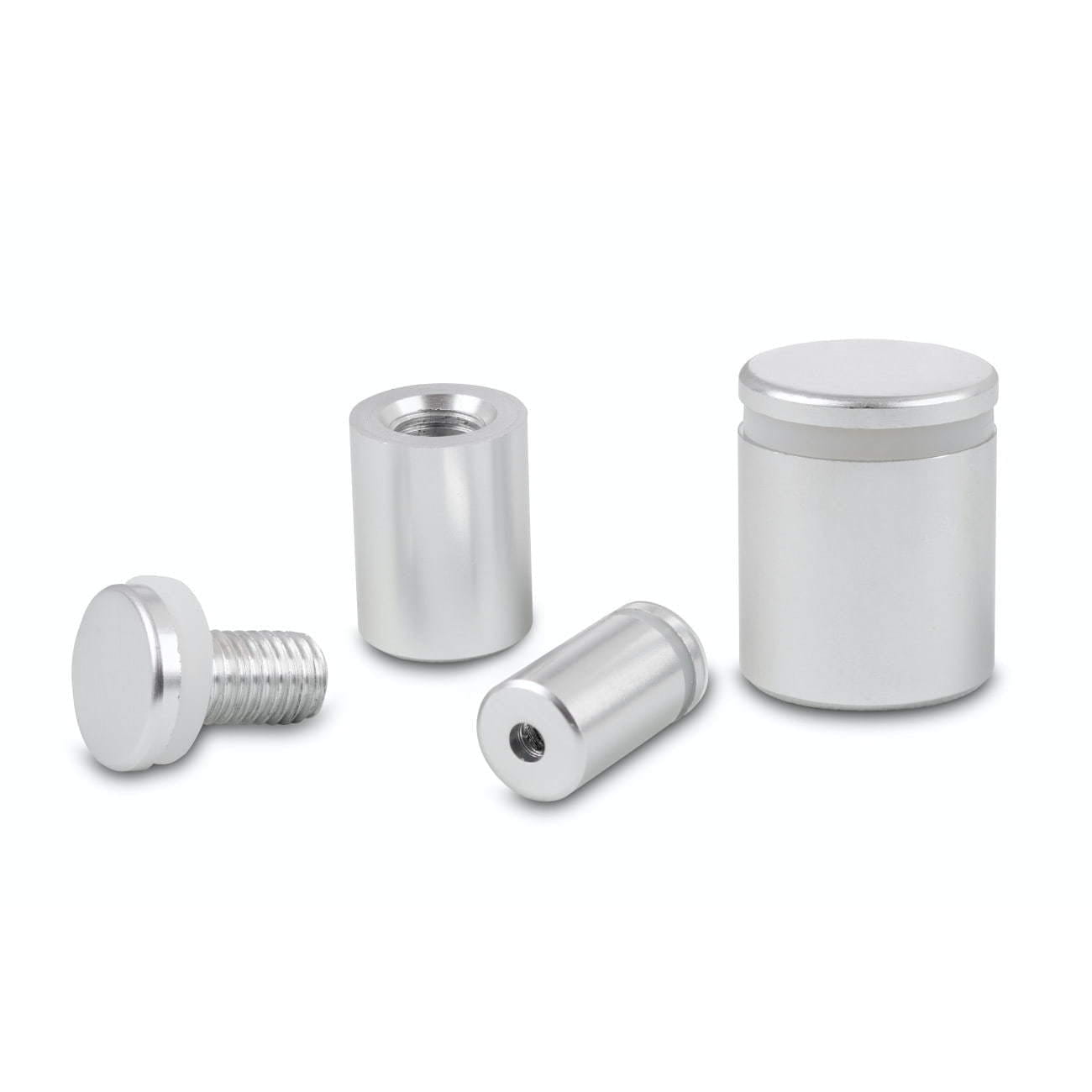 Dystans montażowy 19mm Ø Aluminium Srebrna Satyna 19x19