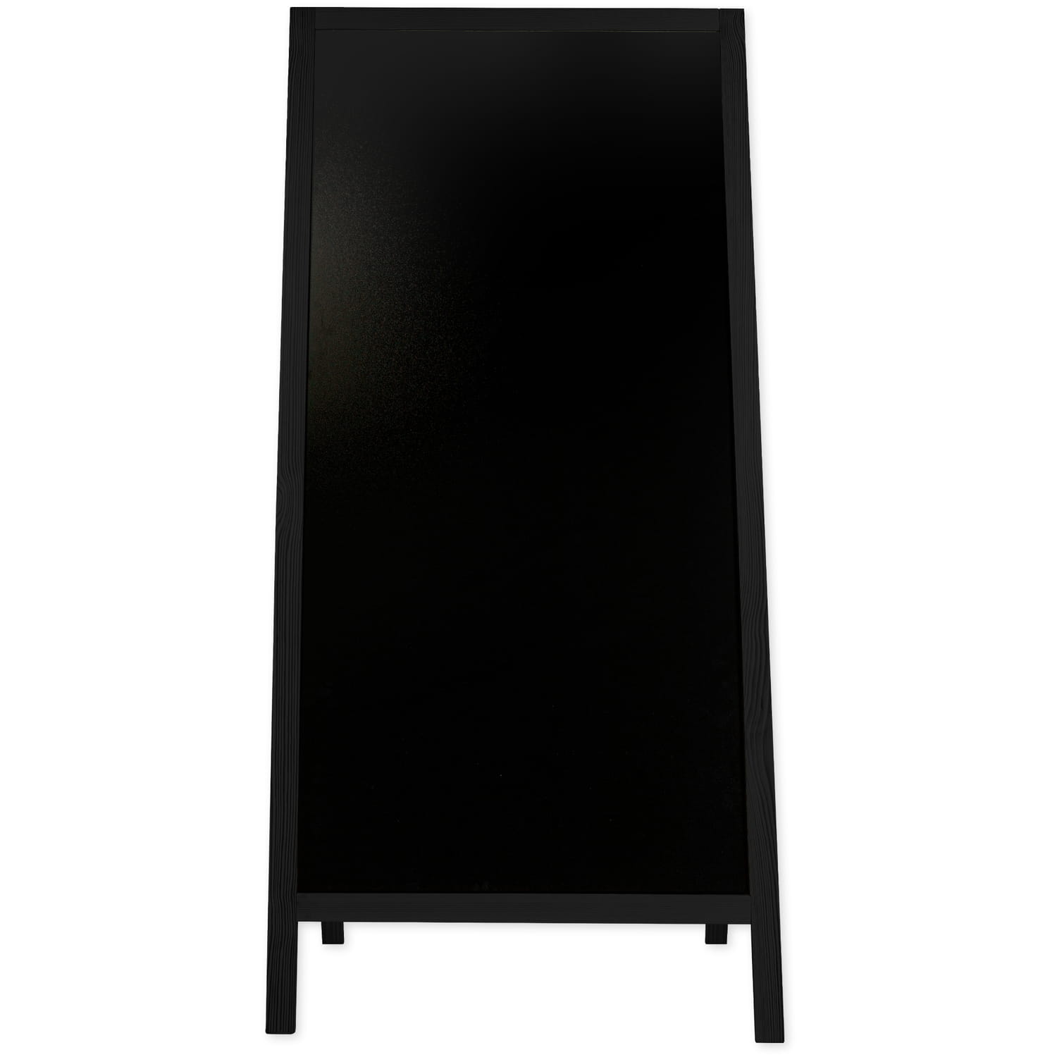 Dwustronny drewniany potykacz kredowy (61 x 118 cm) - czarny potykacz reklamowy