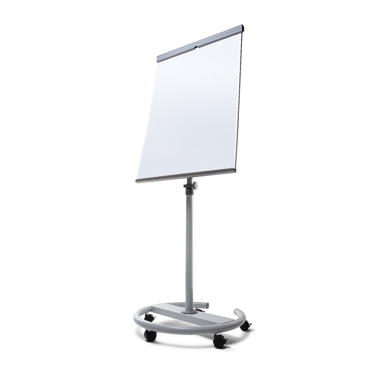 Flipchart magnetyczny SCRITTO® Vario II 68 x 100 cm stojak z tablicą magnetyczną suchościeralną mobilny flipchart stojak do postawienia z tablicą do pisania na kółkach z możliwością regulacji wysokości