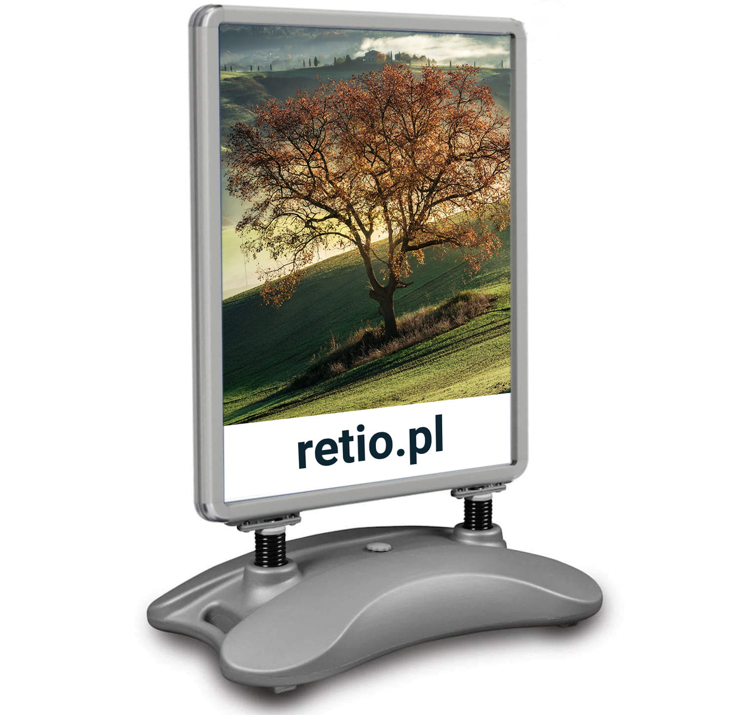 Potykacz reklamowy B1 OWZ z napełnianą podstawą - dwustronny
