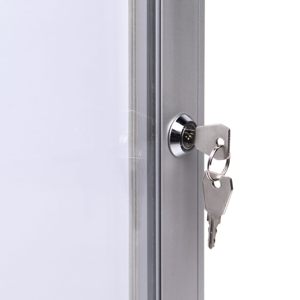 Detal - Gablota magnetyczna SCS 9xA4 66x92 cm zamykana na kluczyk do użytku wewnętrznego gablota wewnętrzna i zewnętrznego gablota ogłoszeniowa gablota informacyjna tablica ogłoszeń tablica informacyjna