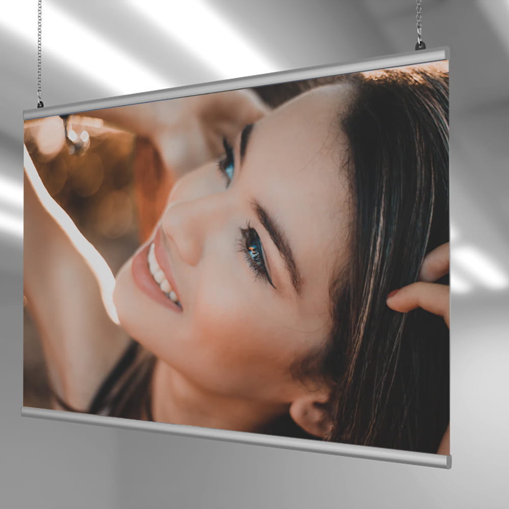 Plakat w listwach plakatowych Standard - Listwy plakatowe STANDARD 85 cm - listwy na plakat listwy banerowe reklamowe Na Zacisk Express Clip