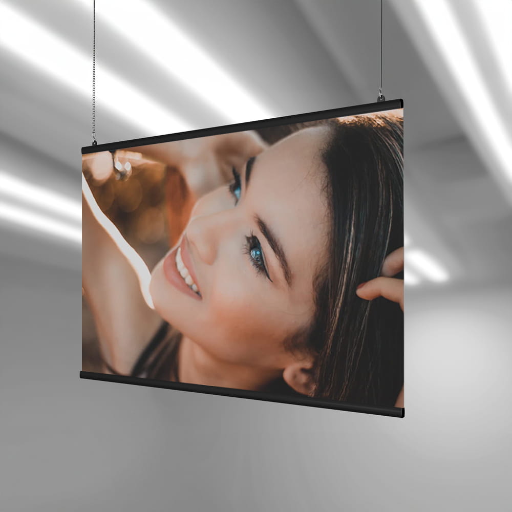 Listwy plakatowe STANDARD 150 cm - czarne listwy na plakat listwy banerowe reklamowe Na Zacisk Express Clip