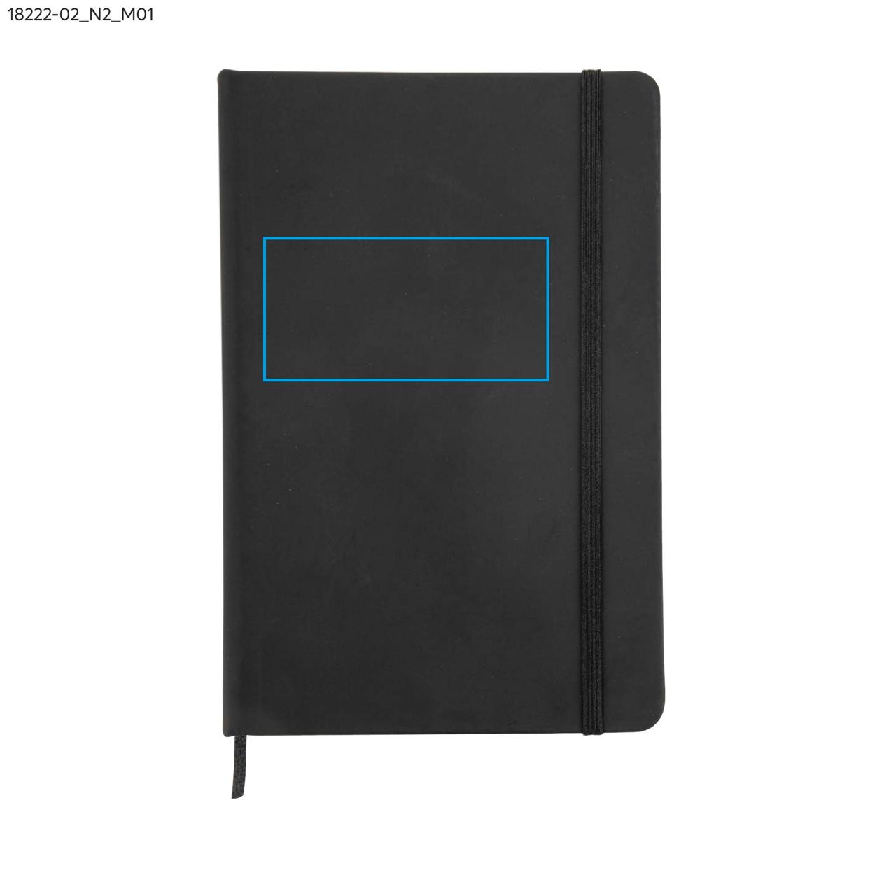 Notes VITAL w kratkę A5 czarny z logo