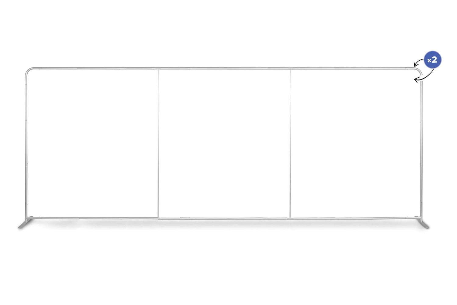 Stelaż ścianki tekstylnej prostej Standard 590 x 230 cm