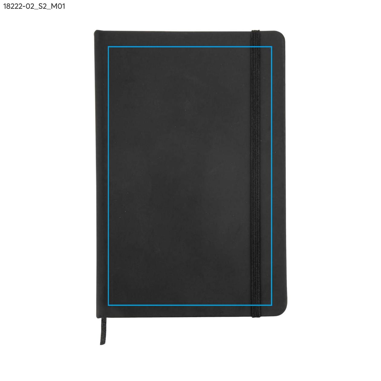 Notes VITAL w kratkę A5 czarny z logo