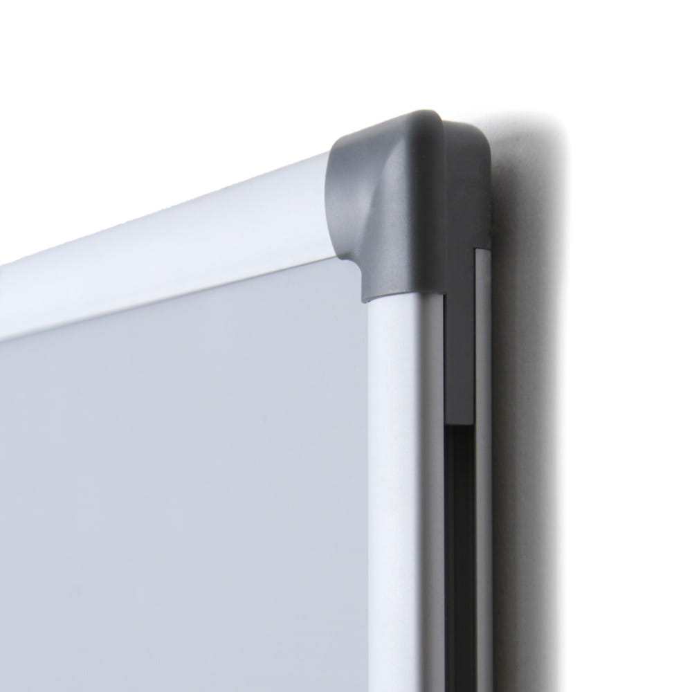 Plastikowa nakładka - Magnetyczna tablica suchościeralna SCRITTO® 120 x 90 cm emaliowana biała tablica suchościeralna magnetyczna do urzędu szkoły biura do pisania markerem pisakiem flamastrem suchościeralnym