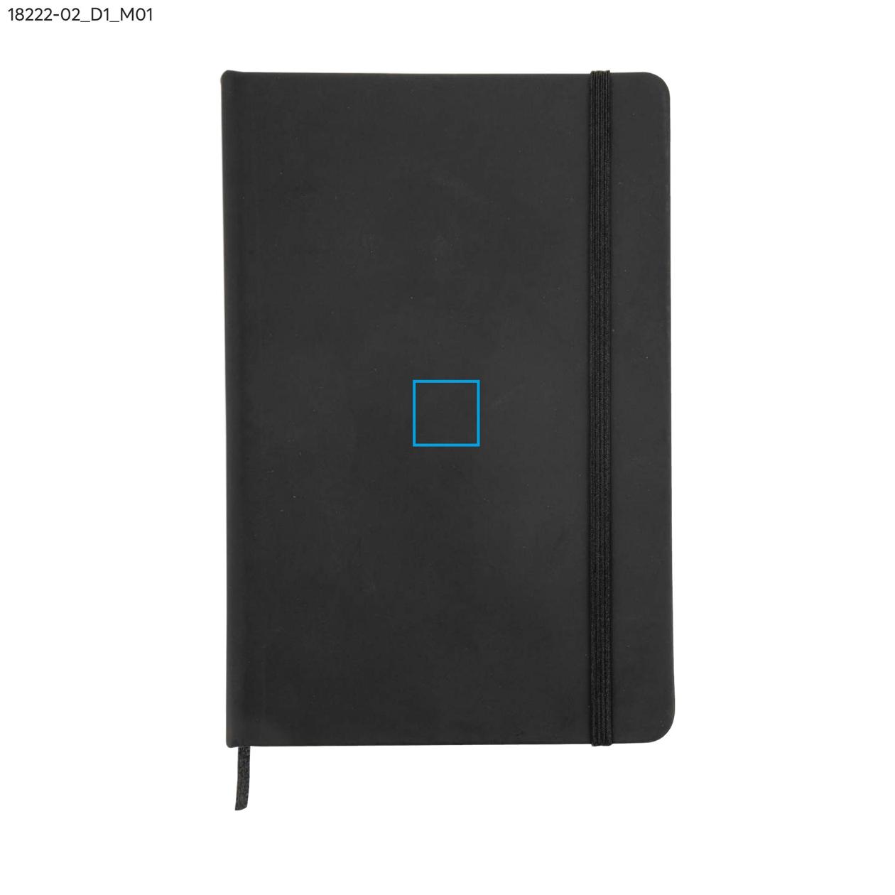 Notes VITAL w kratkę A5 czarny z logo